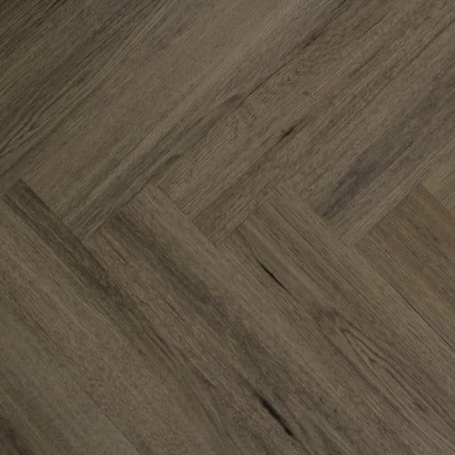 Rigid Herringbone Burnt Brown Grey Oak Luxury Vinyl 5mm