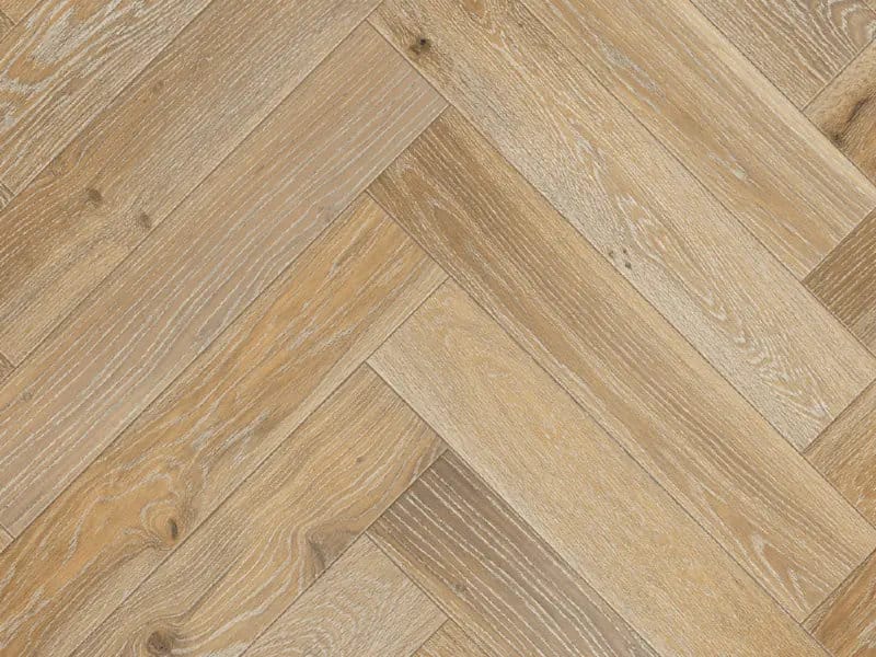 Herringbone Whitewashed Oak